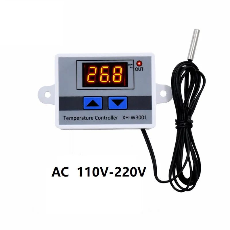 W3001 digital LED temperature controller thermostat switch probe thermometer thermostat sensor 12V/24V/110V/220V